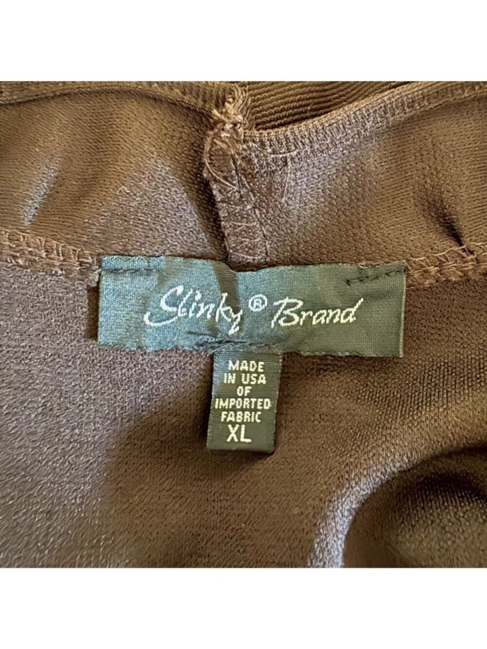Slinky Brand Brown Ruffled Open Front Jacket Womens Size XL Cardigan Knit - Picture 5 of 8